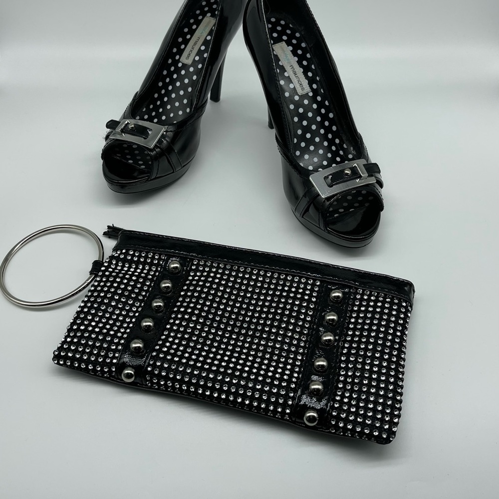 Maurices Patent leather look  Pumps Size 6 1/2 With Handbag